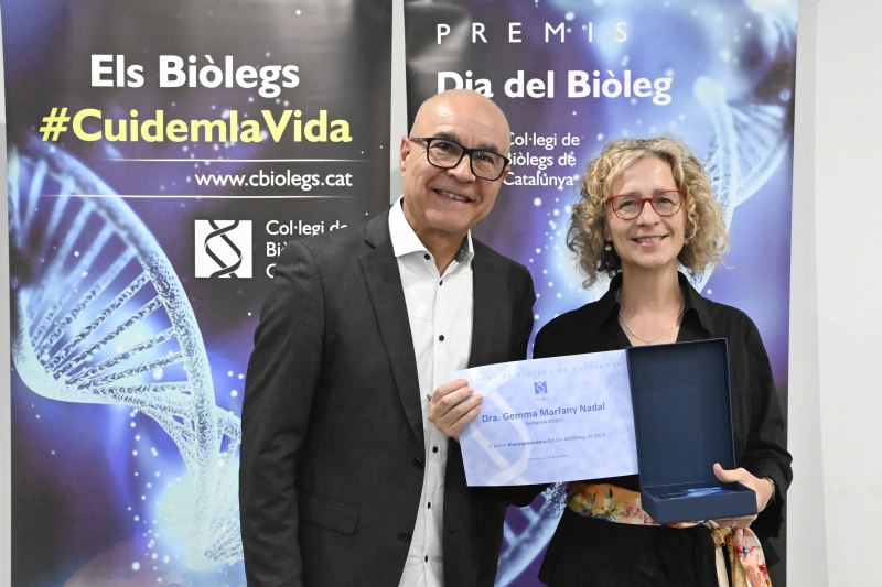 Premi a la bioemprenedoria dia del biòleg 2024 a Gemma Marfany i DBGen