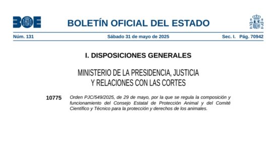 BOE Consell Estatal de Protecció Animal