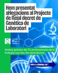 hem presentat al·legacions reial decret de Genètica de laboratori
